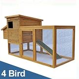 CHICKEN COOP HEN HOUSE POULTRY ARK HOME NEST RUN COUP M - Suitable for upto 4 Birds - INTEGRATED RUN & CLEANING TRAY & INNOVATIVE LOCKING MECHANISM