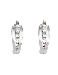 Pair of 14K White Gold Diamond Earrings - 0.18 Ct. -- LIFETIME WARRANTY