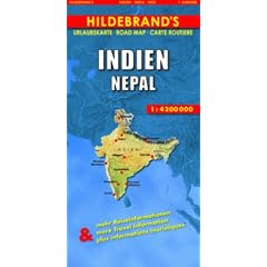 India and Nepal (Hildebrand's Travel Map)