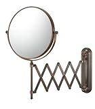 Mirror Image 23365 Extension Arm Wall Mirror with Diablo Bronze Frame, 7.75-Inch