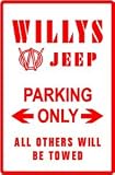 WILLYS JEEP PARKING sport military atv sign