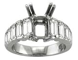 Emerald Cut Diamond Engagement Ring 2.50cttw (cz ctr)