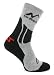 � moisture and heat-absorbing zones made from Coolmax � double-reinforced area giving additional protection against Achilles' heel injuries as well as chafing and blisters � additional elastic ribbing that prevents the sock from slipping down when worn � heel and toes reinforced with terry cloth � antiallergenic and antibacterial Technologies used: Merino Wool Coolmax Lycra MERINO WOOL - This pleasant-to-touch wool is taken from the coat of the merino, a Spanish high-altitude breed of sheep. These animals live in unique conditions of extremely volatile temperatures, which makes clothing from merino wool so outstanding. The construction of this wool's fibres allow clothing made from it to absorb and remove heat generated by the body, helping to regulate its temperature. After absorbing moisture - it does not cool the body like cotton. It even heats when wet. It thus ensures effective protection against overheating on warm days, and on cold days prevents the chills. Properties of Marino Wool fibre: � delicate and soft to the touch, 'doesn't bite' like traditional wool � self-cleaning owing to uneven scale-spiral construction does not absorb external odours, unlike synthetic fibres � excellent isolation resulting from capacity to collect heat in internal channels constituting 90% of an individual fibre's mass Coolmax - Draws away moisture from the body to the sock's surface, where it quickly evaporates. In this way the material prevents feet from overheating and ensures a pleasantly dry feeling, even during the most intense activities and longest hikes. The fibre's unique shape, creating four channels, ensures excellent aeration even in humid environments.  Composition:  Merino Wool 60% Coolmax - 20% Poliamid - 15% Lycra - 5%