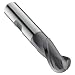 Niagara Cutter SB207 High Speed Steel Ball Nose End Mills, Inch, Right Hand, Weldon Shank, TiAlN Finish, 30 Degree Helix