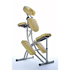 Aluminium Massagestuhl mit Tasche GELB - TSGPS Kingpower