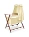 Badger Basket Company Tranquility Baby Bassinet Cherry Frame with Ecru Dots Bedding