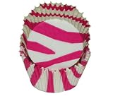 Hot Pink Zebra Cupcake Baking Liners