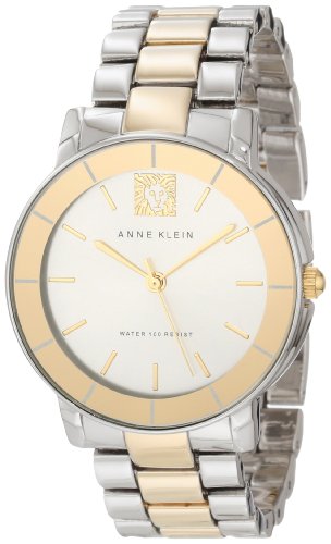 Anne Klein Women's AK/1063SVTT Leo Collection Wall-To-Wall Two-Tone Bracelet Watch