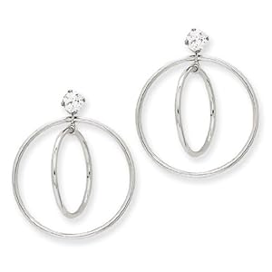 14k White Gold Double Hoop Earring Jackets. Gold Weight- 1.61g.