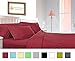 LUX Décor King Sheet Set – 6 Piece Ultra-Soft Microfiber Bed Sheets with Flat Sheet, 16 Inches Deep Pocket Fitted Sheet & Pillowcases, Cooling & Breathable Hotel Luxury, Oeko-TEX – Burgundy