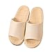 Bronze Times (TM) Unisex Four Season Indoor Cotton Flax House Slippers
