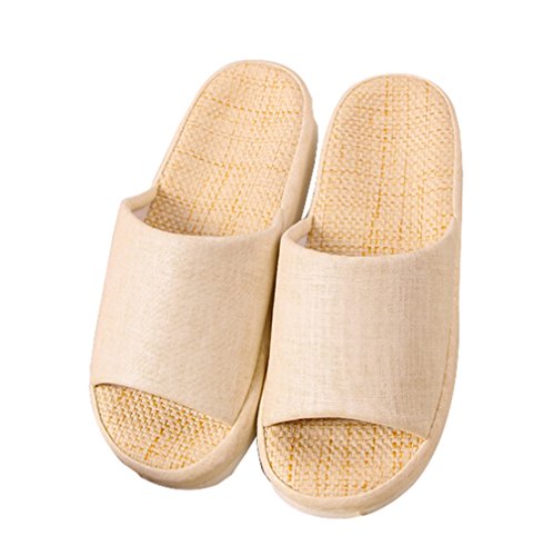 Bronze Times (TM) Unisex Four Season Indoor Cotton Flax House Slippers
