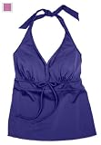Jessica London Plus Size Inches Off Halter Tankini Top