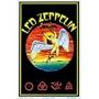 (24x36) Led Zeppelin (Swan Song) Flocked Blacklight Music Poster Print