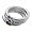 Sterling Silver Three Ring Set 3 Genuine Amethyst Peridot Garnet Stones