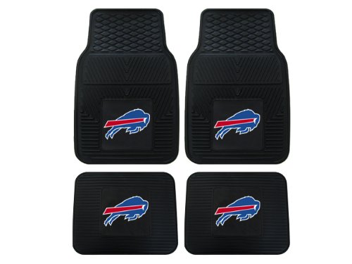 Buffalo Bills NFL Front & Rear Car Truck SUV Vinyl Car Floor Mats - 4PC