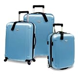 Travelers Choice Unisex - Adult Freedom 3 Piece Lightweight Hard-Shell Spinning Rolling Luggage Set, Arctic Blue, Large