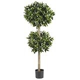 57 Inch Sweet Bay Double Ball Topiary Silk Tree