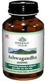 Organic India Ashwagandha 60 Veg Capsules of 400mg each Enhances Vigour & Vitality Certified Organic Herb