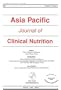Asia Pacific Journal of Clinical Nutrition