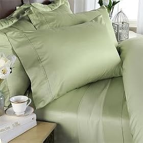 PERCALE - 600 Thread Count Egyptian Cotton Duvet Set & 2 Shams, California King, Sage