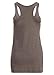 Womens Grey Bohemian Bull Skull Dreamcatcher Loose Fit Tank Top