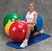 Thera-Band SDS Exercise Ball 21' (55cm) Exercise Ball Slow deflate ball tested up to 250 lbs. (114kg) of dynamic weight and 1000 lbs. (455kg) of static weight. Ideal for individual or group exercise programs to improve spinal mobility; strengthen the trunk, upper body and lower body; improve balance and coordination, and for stretching. Inflate with a hand or foot pump. Each ball comes with a full-color instruction poster and plug packet. See chart to determine which size(s) to order. Latex-free. Product photo may not exactly match the product offered for sale. Please refer to the product description.