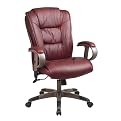 Office Star Executive Leather Chair - Saddle