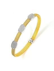 Sterling Silver - Silver Cubic Zirconium Bangle