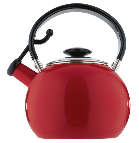 "Copco Claria Enamel on Steel 2-Quart Teakettle, Red" "Copco Claria Enamel on Steel 2-Quart Teakettle, Red"