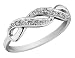 Infinity Diamond Promise Ring in 10K White Gold