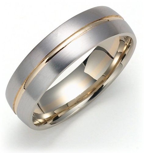 14k Two-Tone 6mm Engraved Band