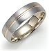 14k Two-Tone 6mm Engraved Band