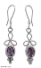 Amethyst earrings, 'Violet Kiss' 0.3 W 1.6 L