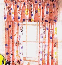 LOONEY TUNES Tweety In Bloom - Curtains / Drapery Set