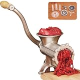 Weston 36-1001-W Deluxe H/D Manual Tinned Meat Grinder w/ Deluxe Accs Kit (#10) - Clamp On Style