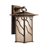 Kichler Lighting 9031DCO Morris 1-Light Outdoor Wall Mount Lantern, Distressed Copper Finish with Inside-Etched Iridized Seedy Glass 419NA%2BDeplL. SL160 Kichler Lighting 49250AGZ LED Takil 10 1/2 Inch Light Outdoor LED Wall Lantern, Aged Bronze