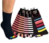 Produkt-Bild: 1 Paar Zehen Socken Geringelt