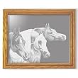 Arabian Knights Rectangular Etched Horse Mirror