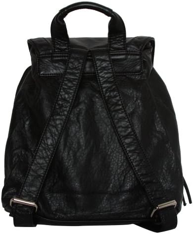 "Didier" Multipocket Soft Hipster Rucksack Backpack - Black