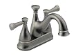 Delta Faucet 2540PT-240PT Lockwood Double-Handle Centerset Lavatory Faucet with Metal Pop-Up, Aged Pewter