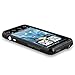 eForCity® TPU Rubber Skin Case Compatible with HTC EVO 3D, Frost Black S Shape