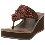 Somethin' Else by Skechers Women's Jaunt Beaded Wedge Thong