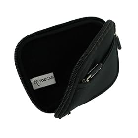 rooCASE (Jet Black) Neoprene Sleeve Case for Kodak Slice 14MP Digital Camera Black