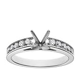 Platinum Channel Set Round Brilliant Diamond Engagement Ring Setting (1/2 ct tw, I, I1)