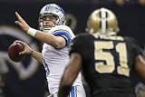 Detroit Lions and New Orleans Saints: Matthew Stafford Photographic Poster Print by Dave Martin, 24x16
