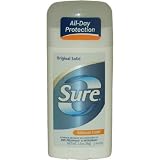 Sure Original Solid Anti Perspirant and Deodorant, Regular Scent, 2.7-Ounces (Pack of 6)