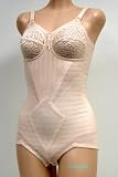 Venus 2 PK NUDE NO WIRE STRIPE MESH BODYSUIT #3416 34A