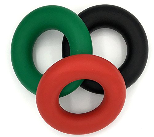 SoEcho Hand Grip Perfect Hand Gripper Grip Silicone Ring Hand Strength Trainer Exerciser 3-pack
