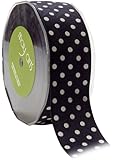 May Arts 1-1/2-Inch Wide Ribbon, Navy Grosgrain Polka Dot